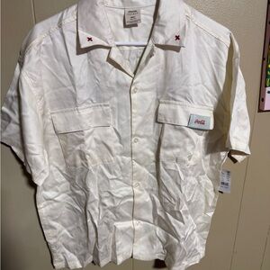 PacSun Cream Button-Up Shirt